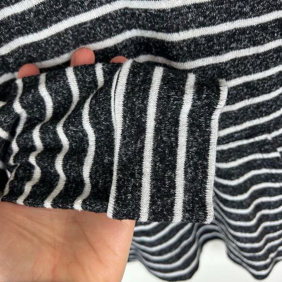 Market & Spruce Womens Striped Hoodie Sweater Size Medium Kalloon Brushed Knit - Picture 6 of 7